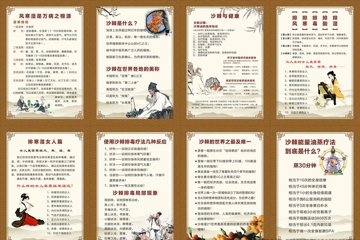 沙棘海报 美容院海报 中医海报图片