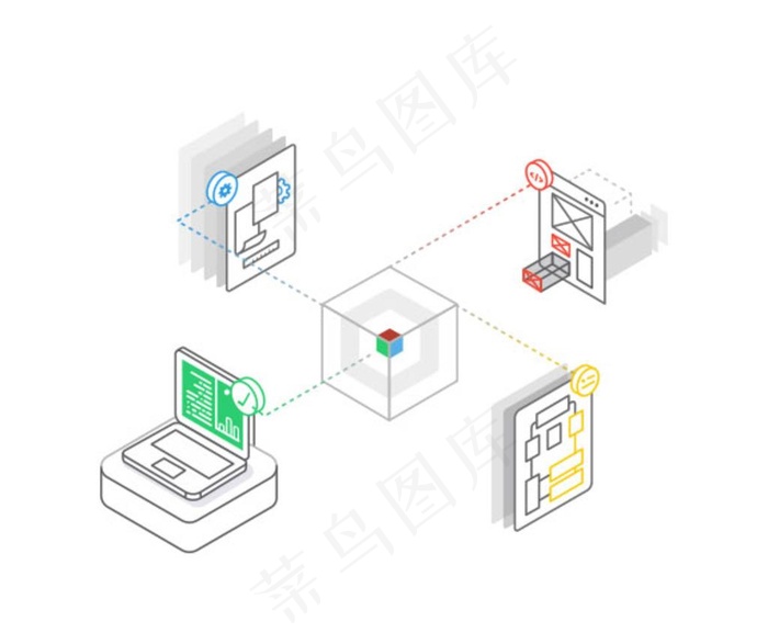 科技感图标图片ai矢量模版下载