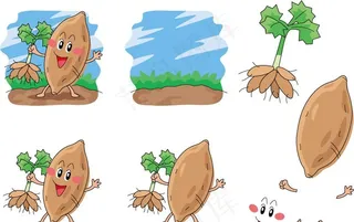 手绘红薯表情图片