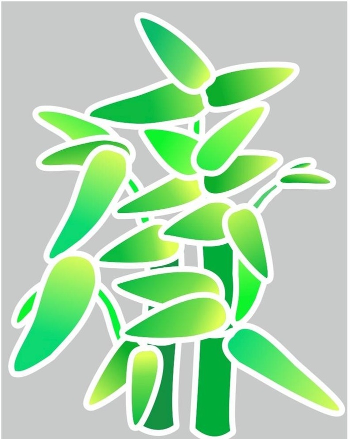 竹叶廉字图片cdr矢量模版下载