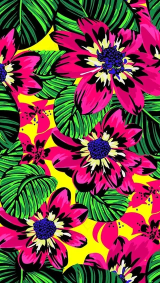 热带花卉背景图片