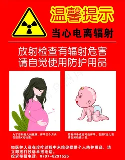 当心电离辐射图片