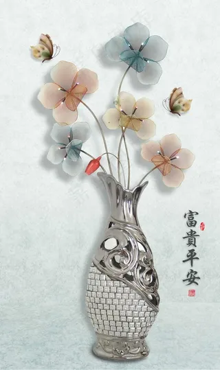 花瓶背景玄关图片