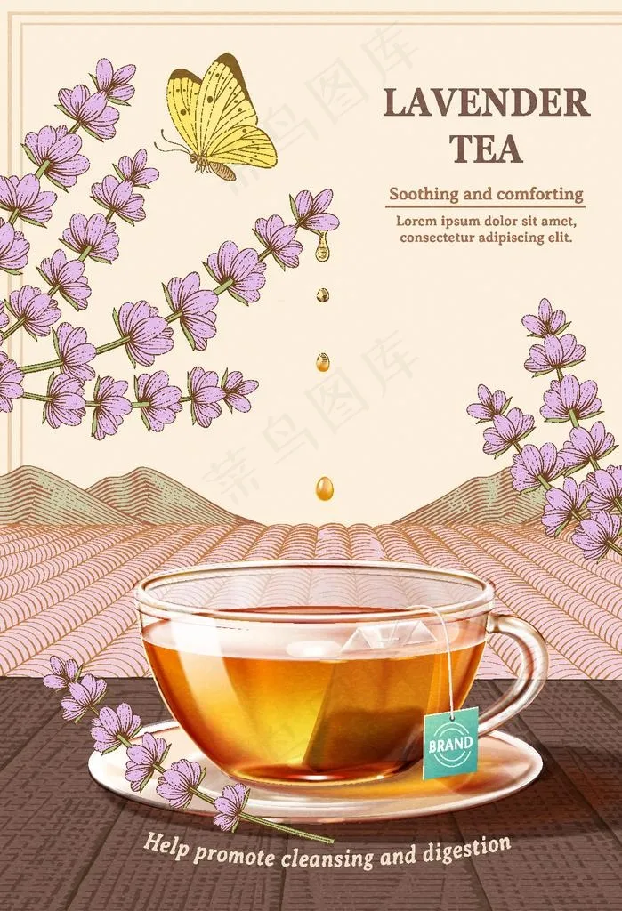 菊花茶图片ai矢量模版下载