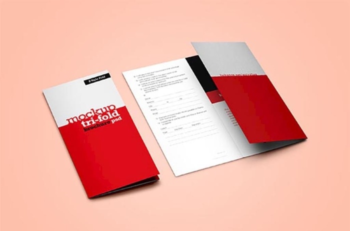 三折页宣传单样机图片