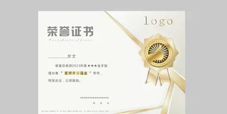 荣誉证书 横版图片