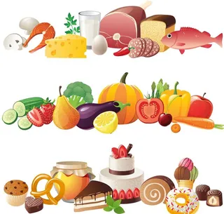 蔬菜水果鲜肉蛋糕图片