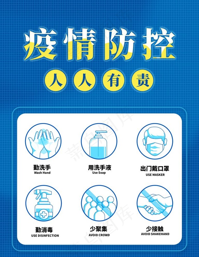 疫情防控图片psd模版下载