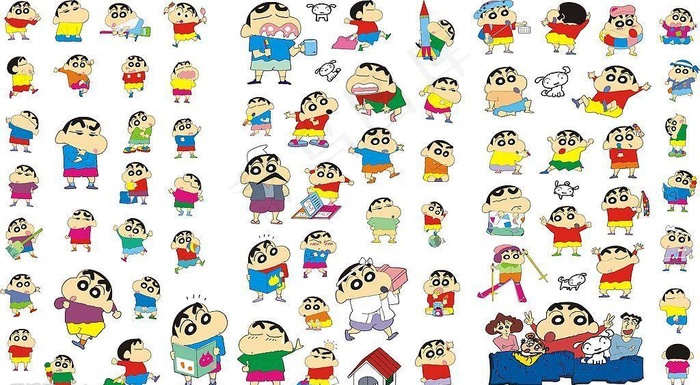 全套卡通蜡笔小新矢量图图片cdr矢量模版下载