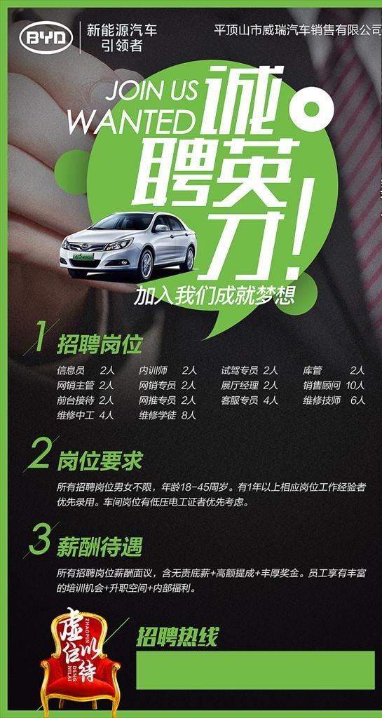 新能源汽车销售行业招聘微信宣传图片(1080x1920)psd模版下载