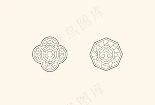 中式窗格纹样图案图片