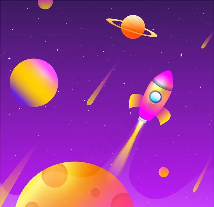 火箭 图片ai矢量模版下载