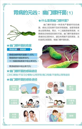 胃病的元凶 幽门螺杆菌科普知识图片