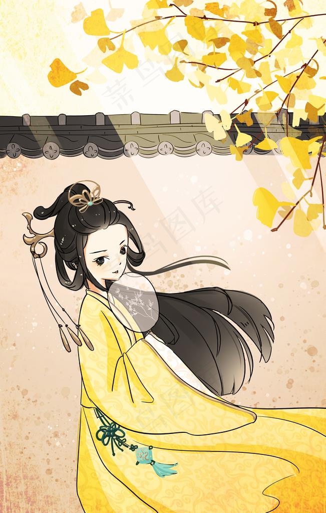古风人物美女插画图片
