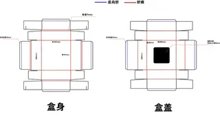天地盖包装盒展开图图片