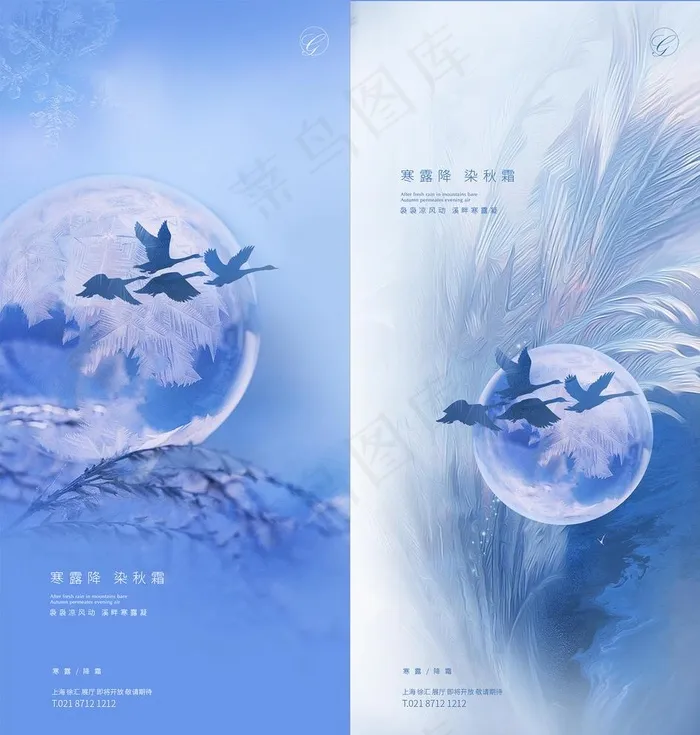 寒露霜降大雁系列稿图片