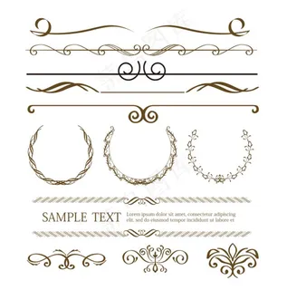 欧式边框花纹矢量图片