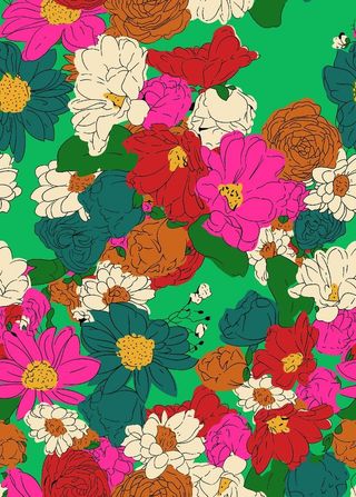 大牌 手绘花图片