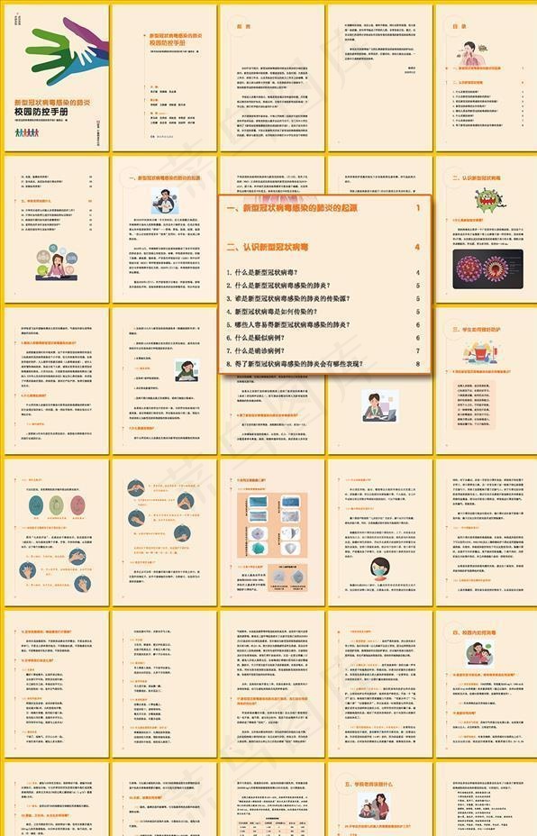 新型冠状病毒校园防控手册图片