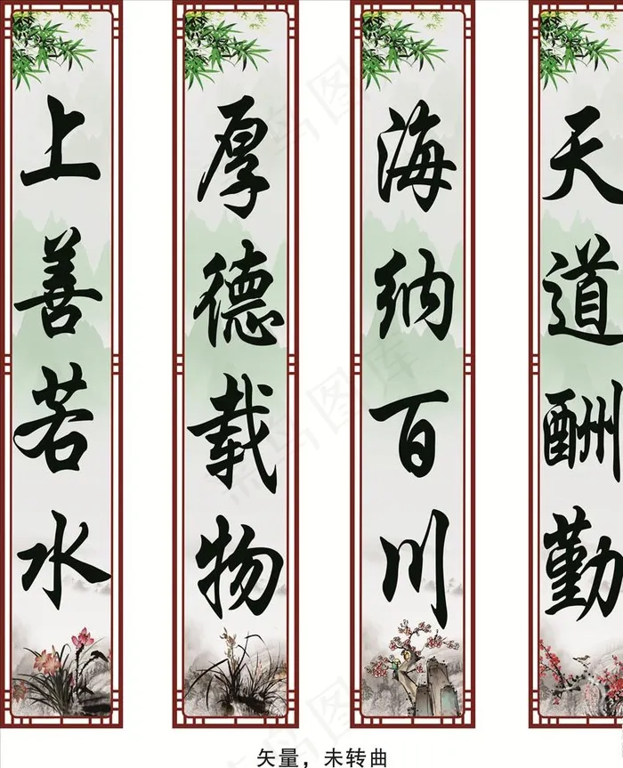 复古立柱图片cdr矢量模版下载