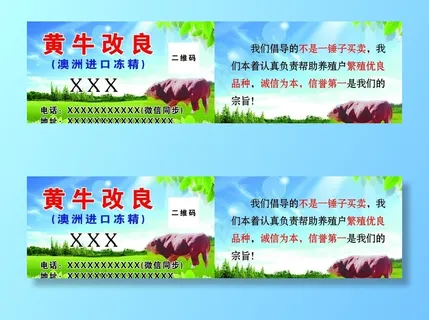 黄牛改良名片图片