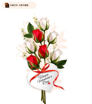 情人节玫瑰花束图片