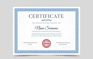 雕刻花纹高档证书图片