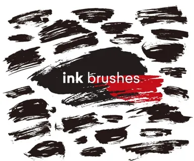 毛笔笔触笔刷图片