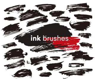 毛笔笔触笔刷图片