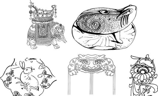 泰国大象 兔子 青蛙 狮子 花图片