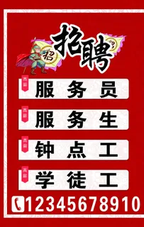 饭店招聘海报图片