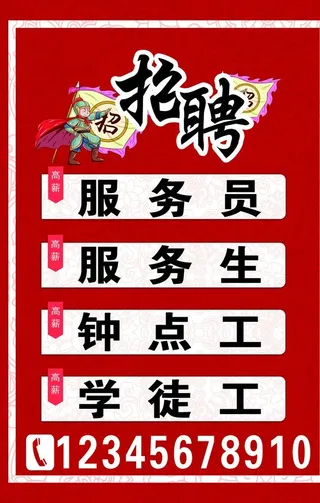 饭店招聘海报图片