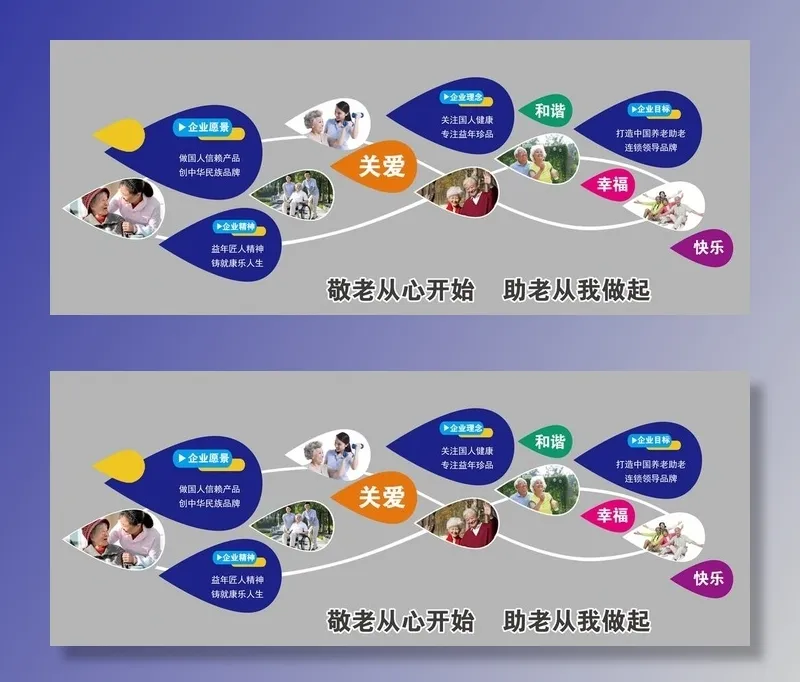 企业文化墙图片(6803x2889)psd模版下载