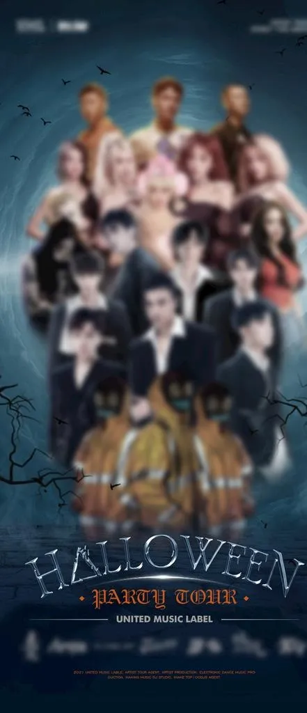 万圣节酒吧夜店活动艺人海报图片(1125x2436)psd模版下载