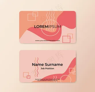 时尚感淡雅名片图片