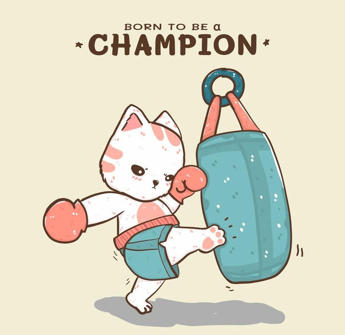 卡通插画猫图片