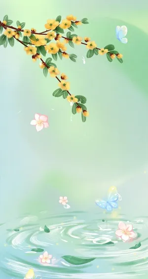 清明节插画手机海报素材图片