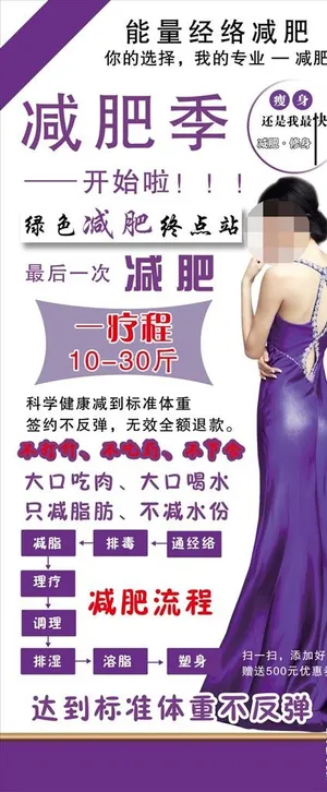 减肥展架图片