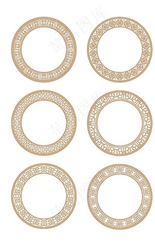 圆形花纹边框图片