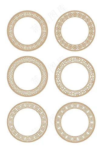 圆形花纹边框图片