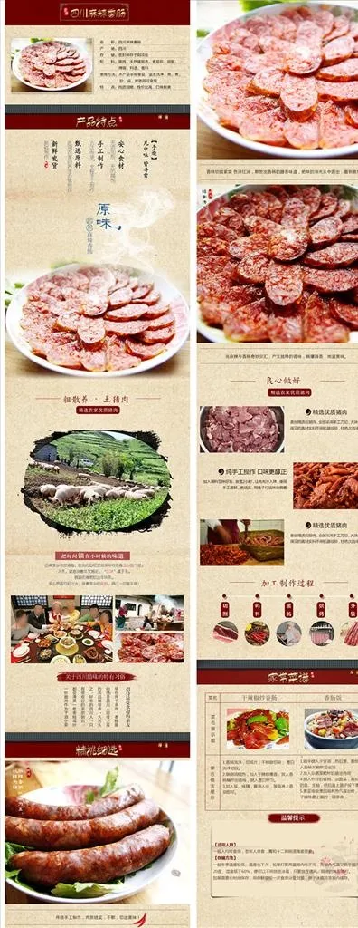 腊肉海报图片(750x7500)psd模版下载