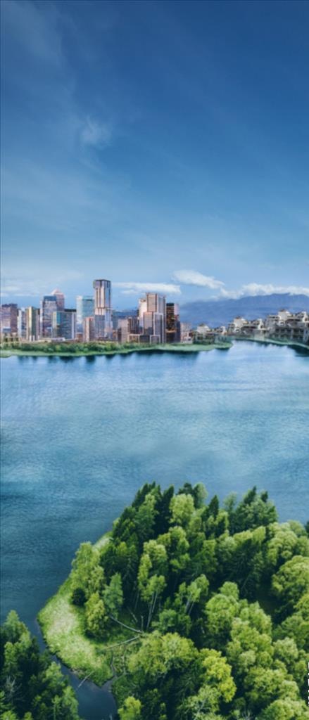 地产湖景图片