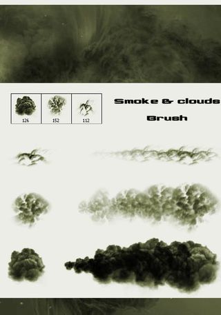 多个高清晰PSD精美烟雾笔刷