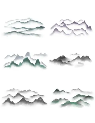 水墨山水素材图片