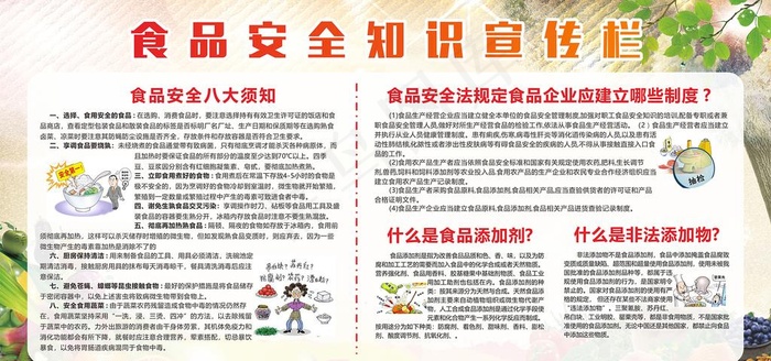 食品安全知识宣传栏图片cdr矢量模版下载