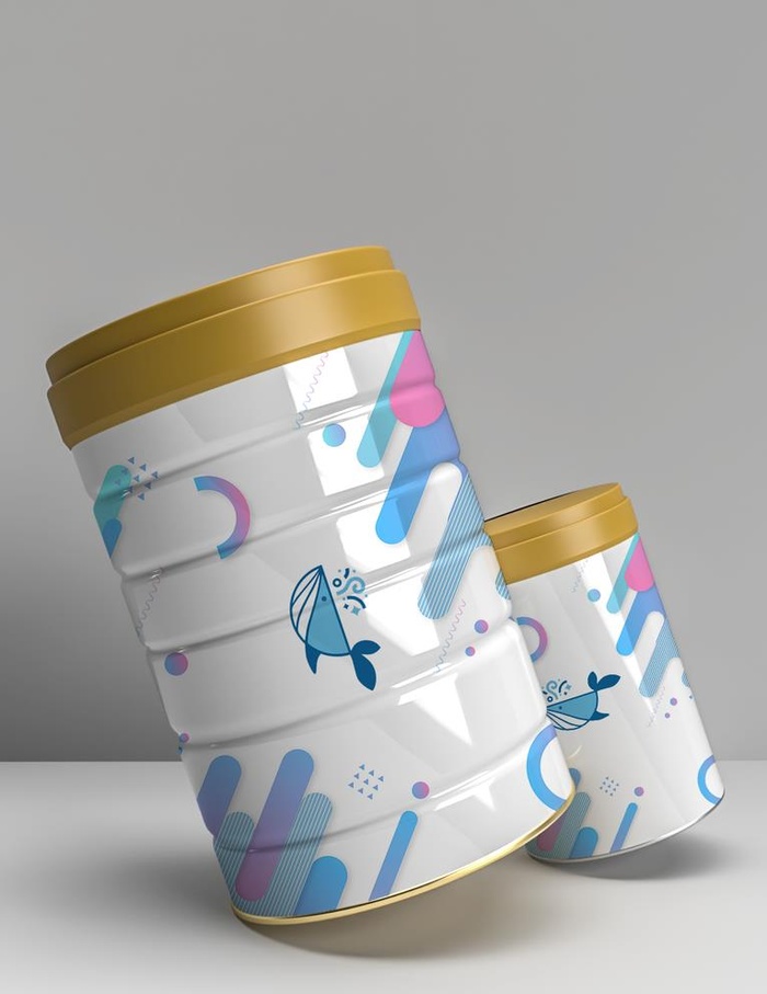 奶粉罐样机图片