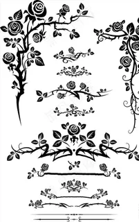 矢量花边藤蔓图片