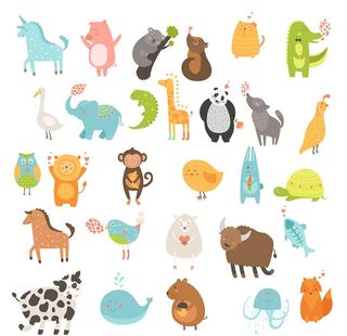 卡通动物可爱矢量动物图片