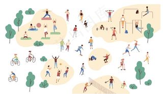 可爱小人插画图片