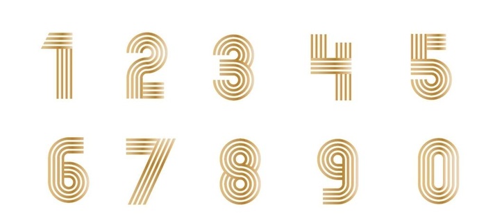 环形字体数字素材图片